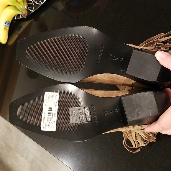 💕ALLSAINTS💕 Layla Suede Fringe Boots ~ Cognac Sand Brown ~ 38 NWT (No Box) - Picture 16 of 16